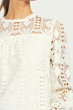 Eyelet Lace Longsleeve Blouse*SKIES ARE BLUE Hot