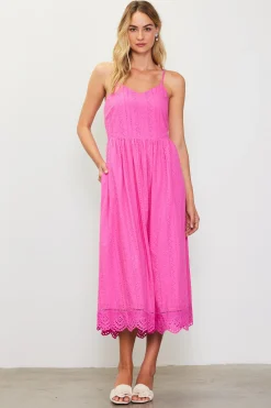 Eyelet Lace Midi Dress*SKIES ARE BLUE Hot