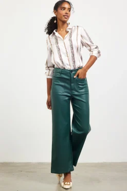 Faux Leather Wide Leg Pants*SKIES ARE BLUE Best