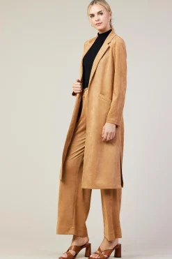 Faux Suede Duster Coat*SKIES ARE BLUE Hot