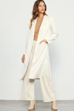 Faux Suede Duster Coat*SKIES ARE BLUE