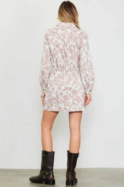 Floral Denim Button Down Dress*SKIES ARE BLUE Discount