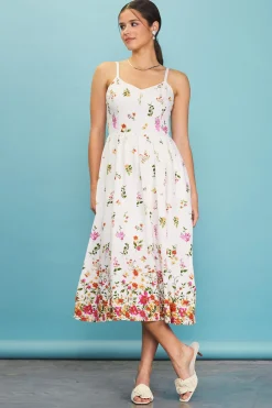 Floral Motif Print Midi Dress*SKIES ARE BLUE Clearance
