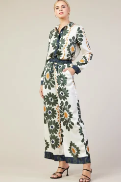 Floral Print Elastic Waistband Pants*SKIES ARE BLUE Best