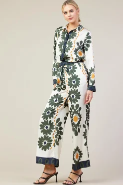 Floral Print Elastic Waistband Pants*SKIES ARE BLUE Best