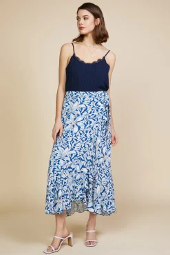 Floral Print Ruffled Wrap Skirt*SKIES ARE BLUE Sale
