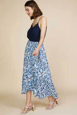 Floral Print Ruffled Wrap Skirt*SKIES ARE BLUE Sale
