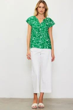 Floral Print Short Sleeve Top*SKIES ARE BLUE Hot