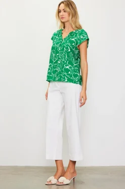 Floral Print Short Sleeve Top*SKIES ARE BLUE Hot