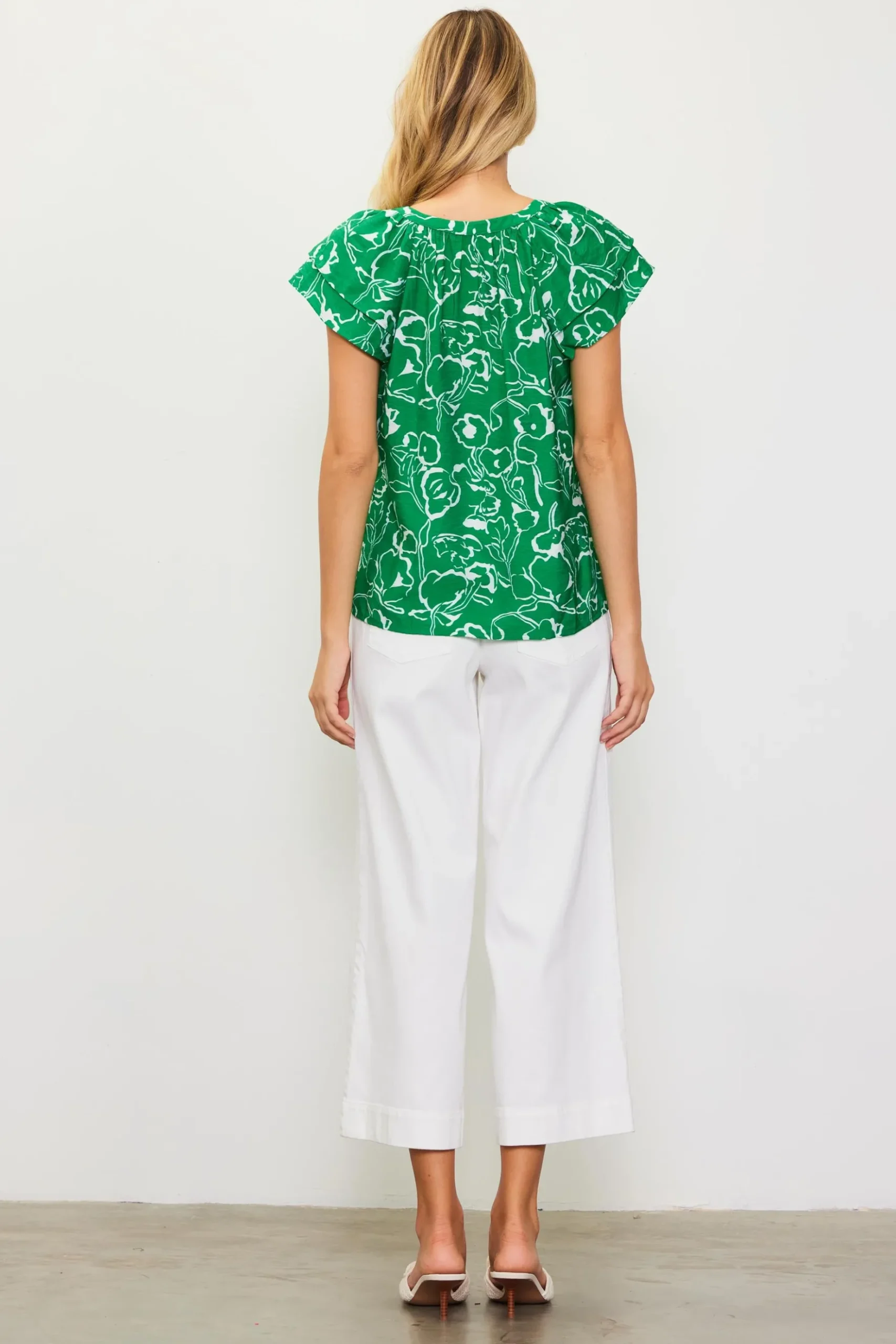 Floral Print Short Sleeve Top*SKIES ARE BLUE Hot