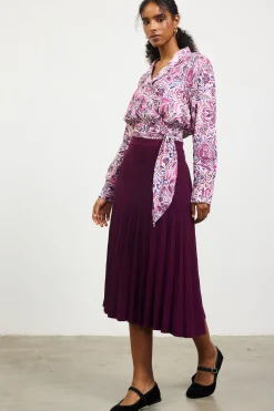 Floral Print Waist Self Tie Top*SKIES ARE BLUE Outlet