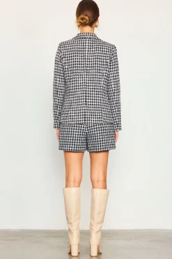 Fringed Houndstooth Shorts*SKIES ARE BLUE Online