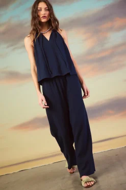 Gaia Smocked Waist Wide Leg Pants*SKIES ARE BLUE Sale