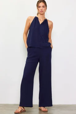 Gaia Tulip Back Halter Top*SKIES ARE BLUE Clearance