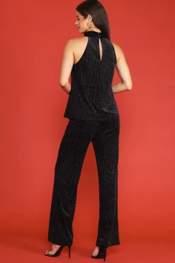 Glitter Dot Criss Cross Neckline Top*SKIES ARE BLUE Sale