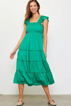 Hathaway Tiered Midi Dress*SKIES ARE BLUE