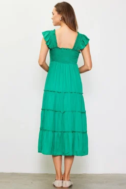 Hathaway Tiered Midi Dress*SKIES ARE BLUE
