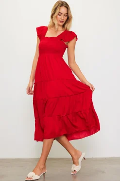 Hathaway Tiered Midi Dress*SKIES ARE BLUE Clearance