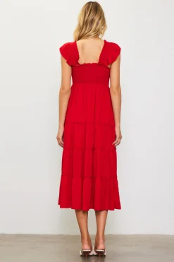 Hathaway Tiered Midi Dress*SKIES ARE BLUE Clearance