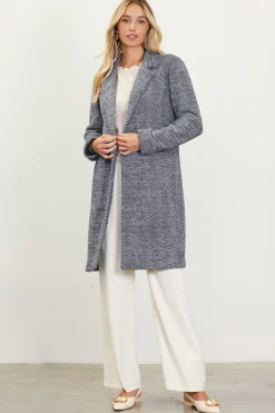 Herringbone Single Button Coat*SKIES ARE BLUE
