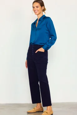 High Waisted Corduroy Pants*SKIES ARE BLUE Outlet