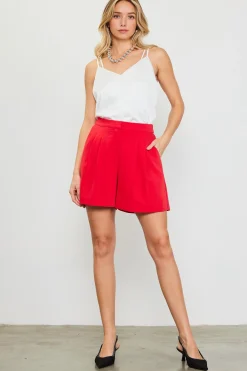 High Waisted Pleated Shorts*SKIES ARE BLUE Discount