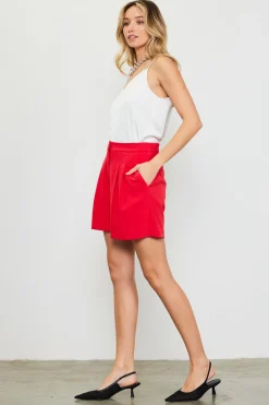 High Waisted Pleated Shorts*SKIES ARE BLUE Discount