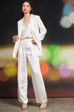 High Waisted Satin Straight Leg Pant*SKIES ARE BLUE Online