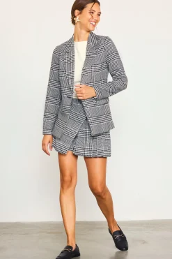 Houndstooth Tailored Blazer*SKIES ARE BLUE Hot