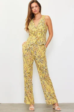 Ilona Floral Print Linen Vest*SKIES ARE BLUE Outlet