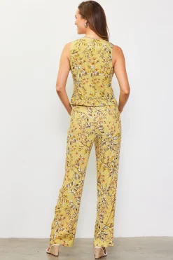 Ilona Floral Print Linen Vest*SKIES ARE BLUE Outlet