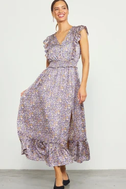 Indira Floral Print Smocked Waist Dress*SKIES ARE BLUE Hot
