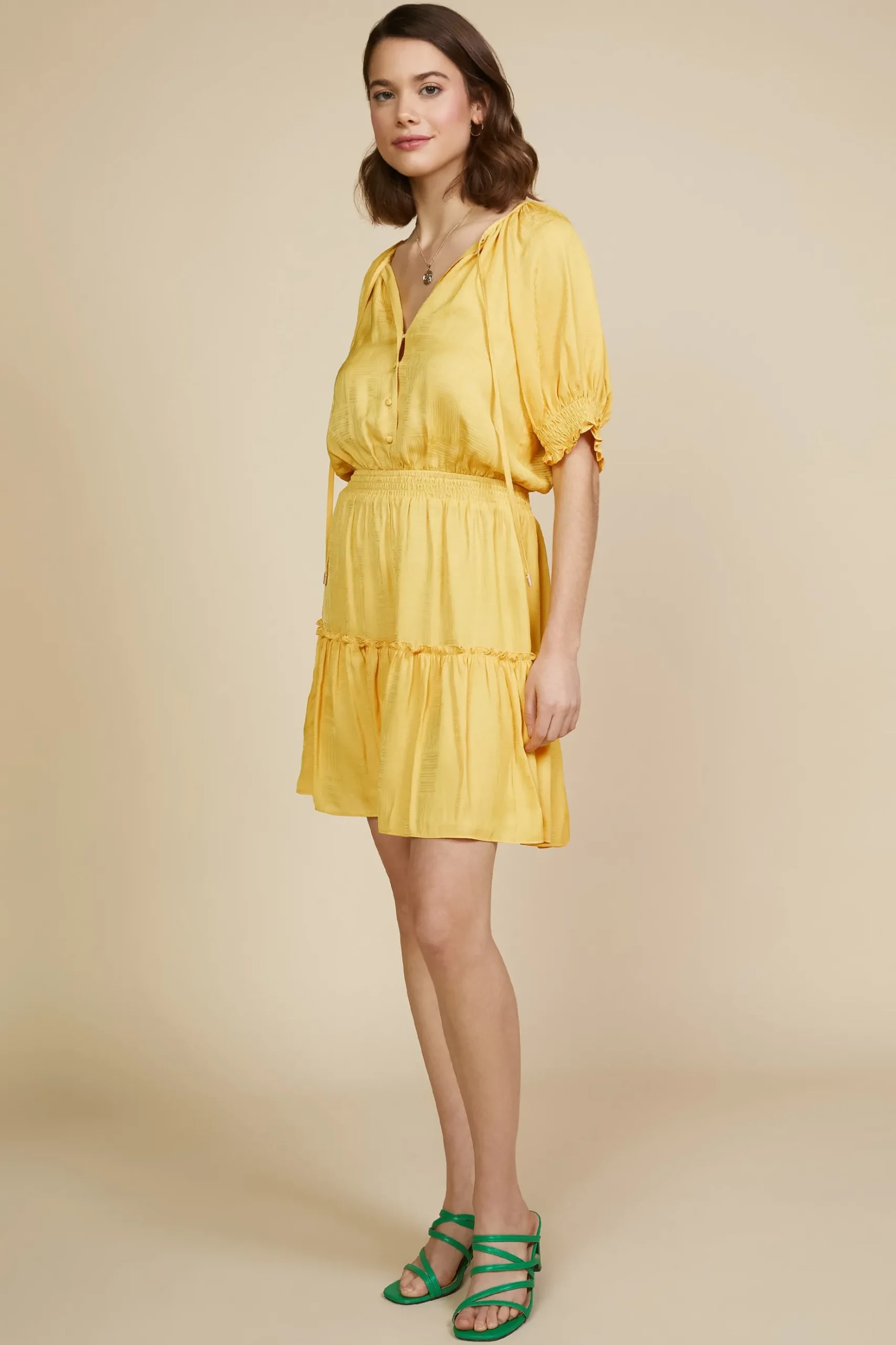 Jacquard Tiered Short Dress*SKIES ARE BLUE Best