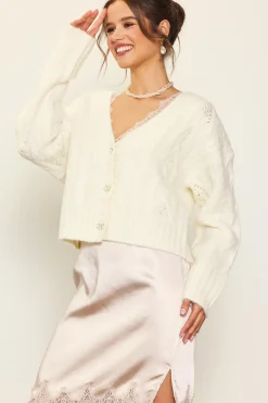 Jewel Button Detail Cardigan*SKIES ARE BLUE Outlet