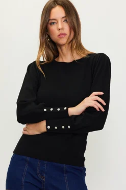Jewel Detail Longsleeve Sweater*SKIES ARE BLUE Hot