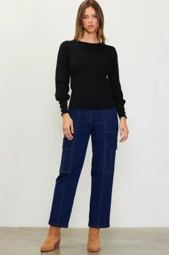Jewel Detail Longsleeve Sweater*SKIES ARE BLUE Hot