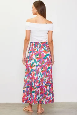 Juliette Floral Print Midi Skirt*SKIES ARE BLUE New