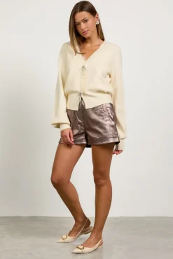 Kaira Ribbon Detail Puff Sleeve Cardigan*SKIES ARE BLUE Hot