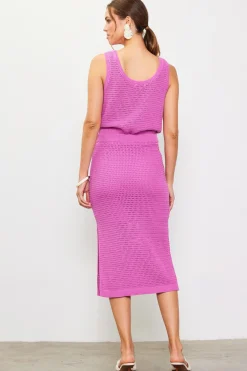 Knit Side Slit Skirt*SKIES ARE BLUE Clearance