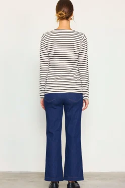Knit Striped Longsleeve Top*SKIES ARE BLUE Best