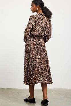 Leopard Print Shirt Midi Dress*SKIES ARE BLUE