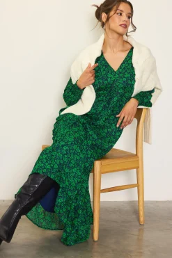 Lily Print Longsleeve Maxi Dress*SKIES ARE BLUE