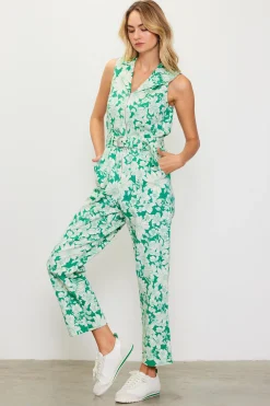 Lily Print Twill Sleeveless Jumpsuit*SKIES ARE BLUE Outlet