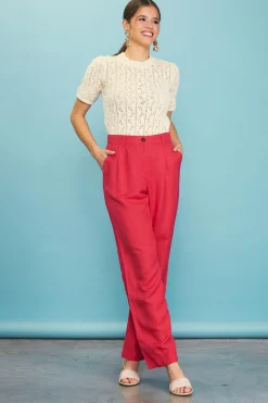 Linen Blend Wide Leg Trousers*SKIES ARE BLUE Sale