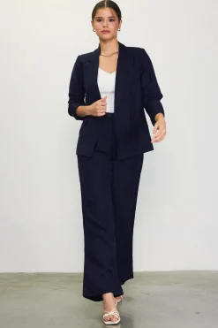 Linen Blend Wide Leg Trousers*SKIES ARE BLUE Discount