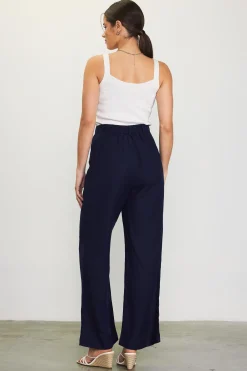 Linen Blend Wide Leg Trousers*SKIES ARE BLUE Discount