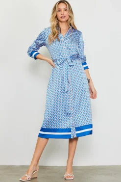 Livia Bandana Print Shirt Dress*SKIES ARE BLUE Discount