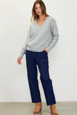 Longsleeve V Neck Sweater*SKIES ARE BLUE Discount