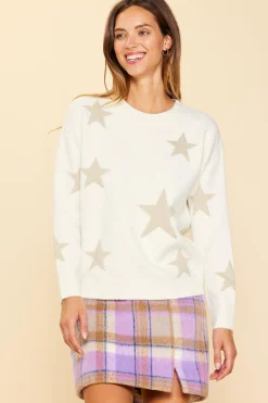 Lurex Star Print Sweater*SKIES ARE BLUE Discount