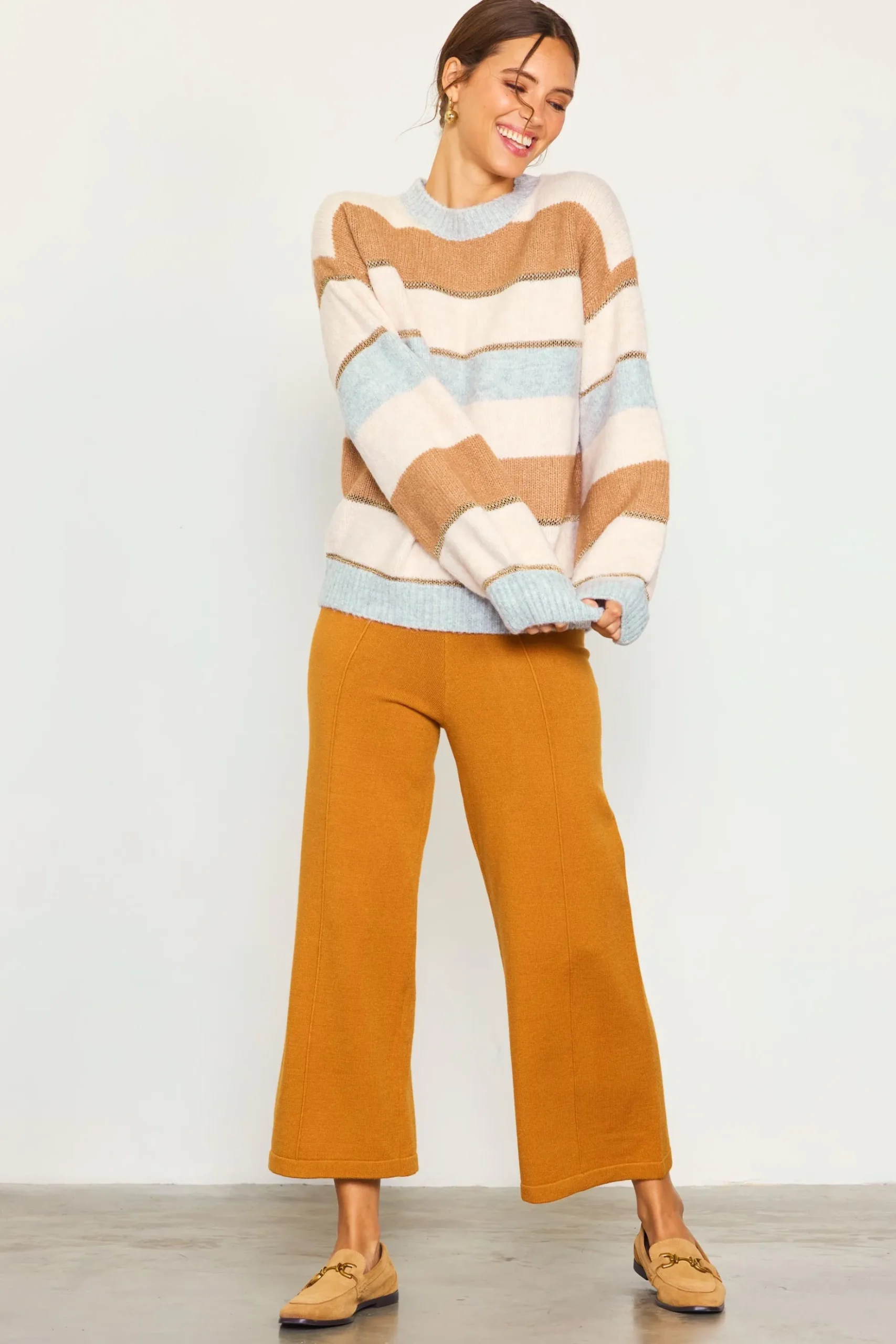 Lurex Stripe Oversized Sweater*SKIES ARE BLUE New